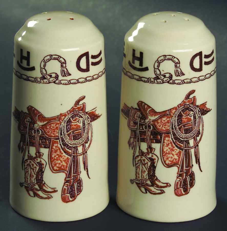 Boots & Saddle Oversized Salt & Pepper Set by Wallace (American)-1