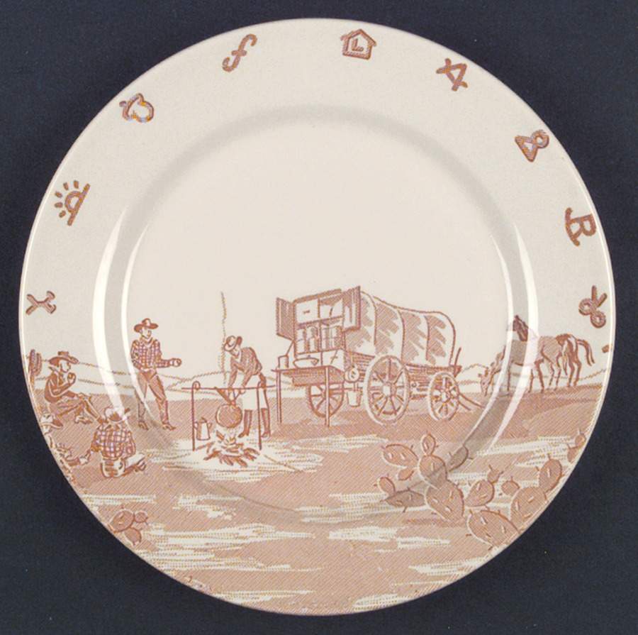 Chuck Wagon Luncheon Plate by Wallace (American)-1