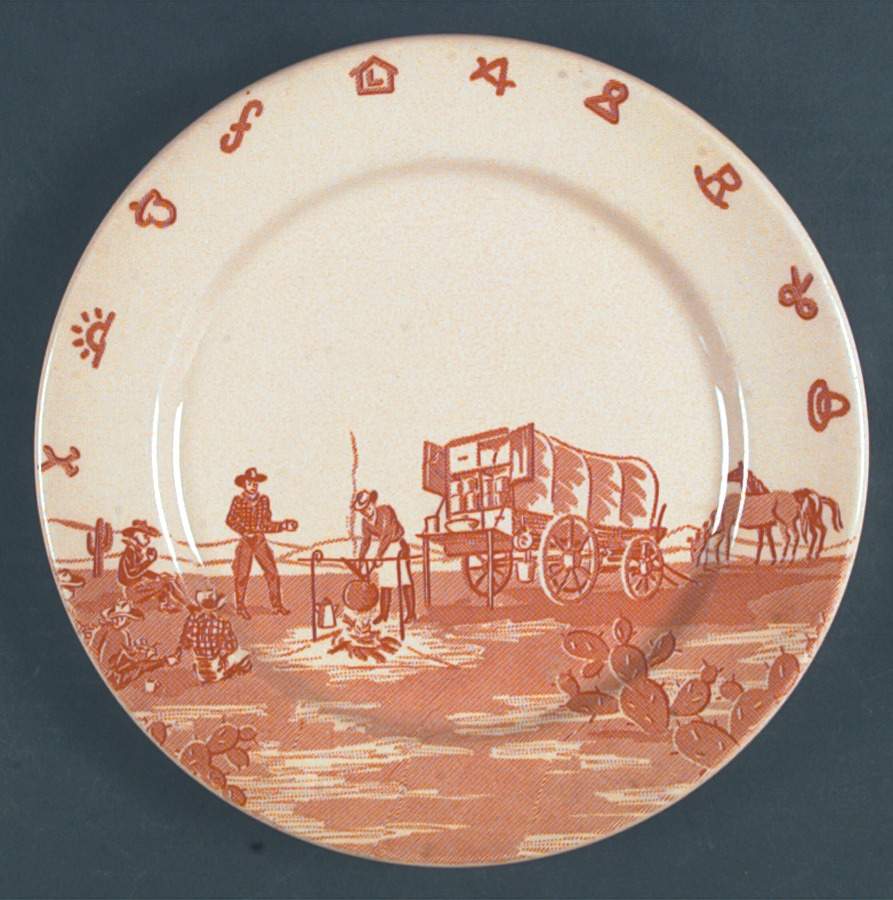 Chuck Wagon Dinner Plate by Wallace (American)-1