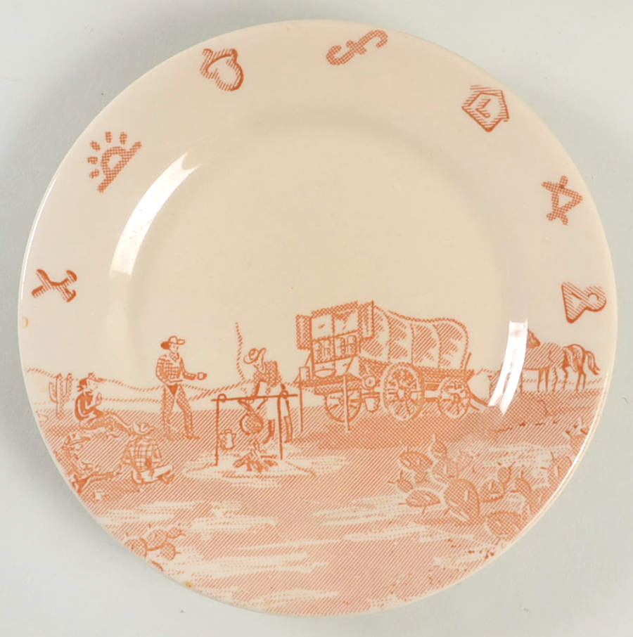 Chuck Wagon Bread & Butter Plate by Wallace (American)-1