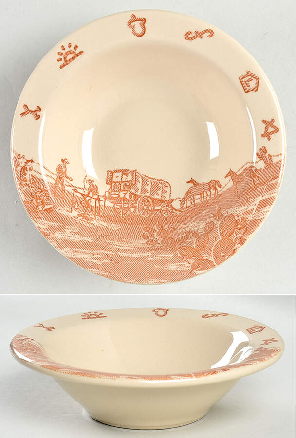 Chuck Wagon Rim Cereal Bowl by Wallace (American)-1