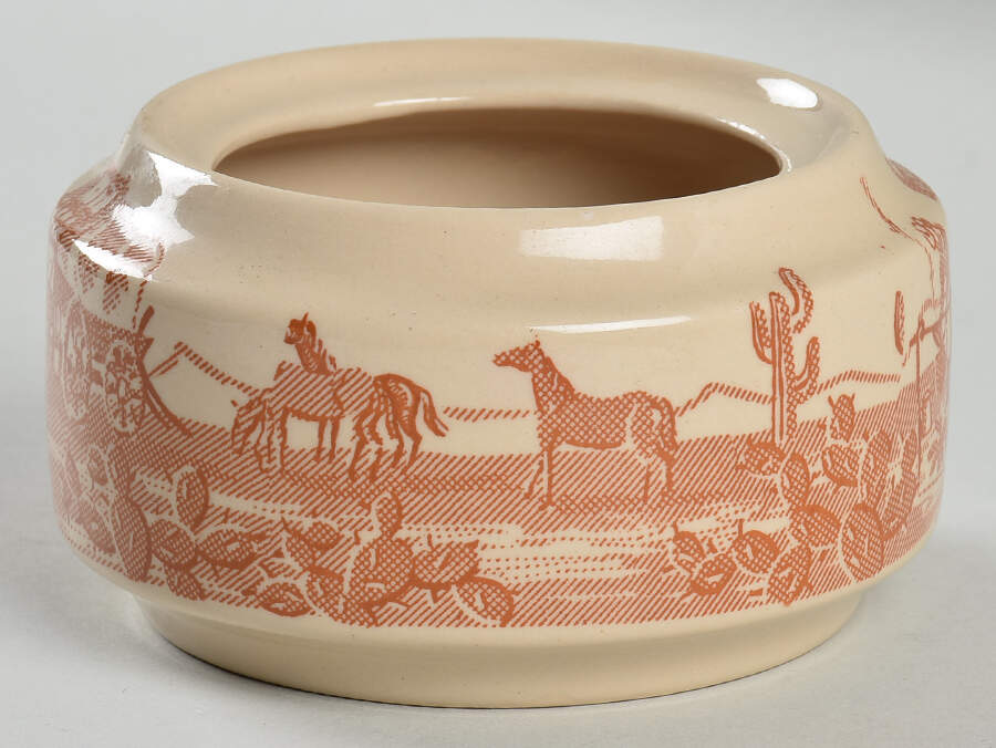 Chuck Wagon Sugar Bowl No Lid by Wallace (American)-1