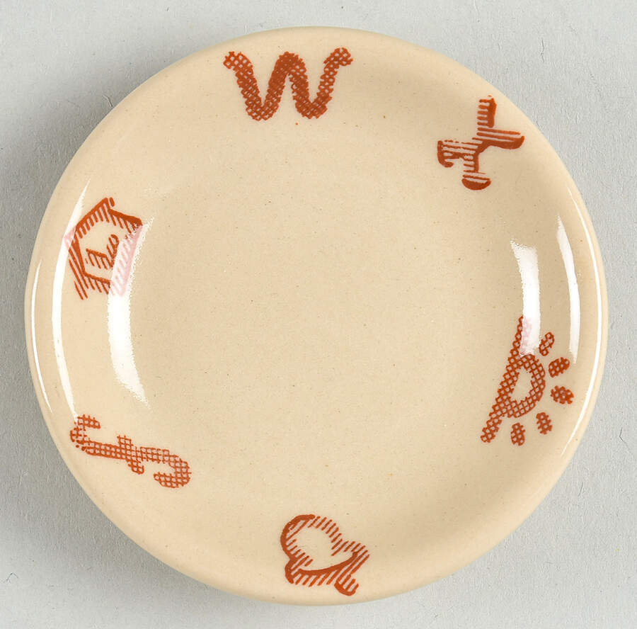 Chuck Wagon Butter Pat by Wallace (American)-1