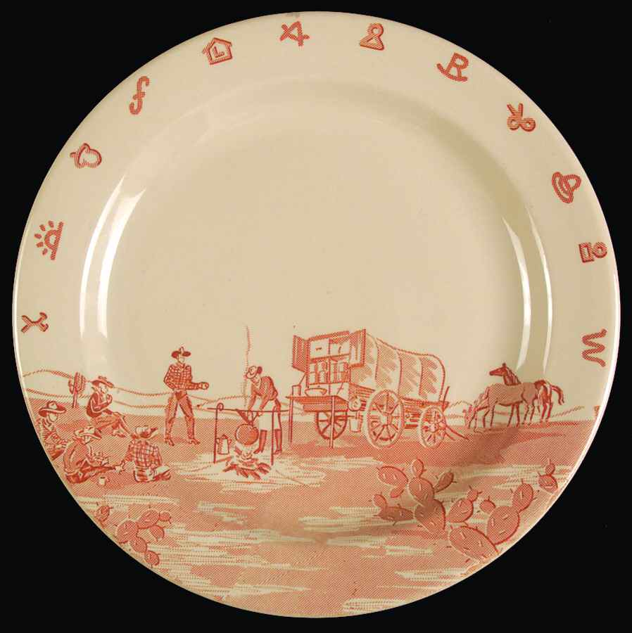 Chuck Wagon Dinner Plate by Wallace (American)-1