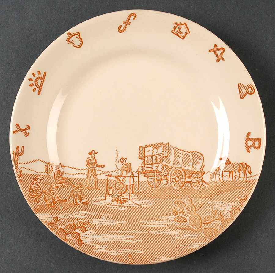Chuck Wagon Bread & Butter Plate by Wallace (American)-1