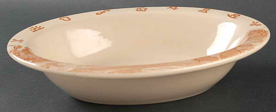 Chuck Wagon 9" Oval Vegetable Bowl by Wallace (American)-1