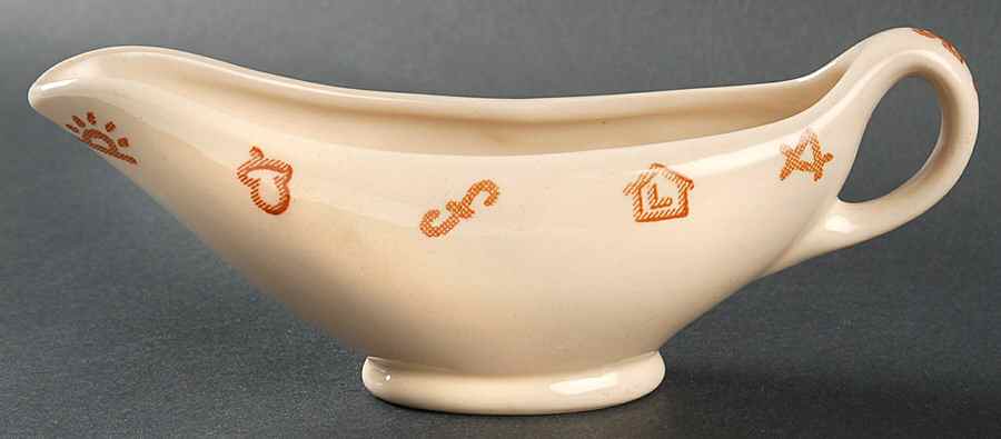 Chuck Wagon Individual Gravy Boat by Wallace (American)-1
