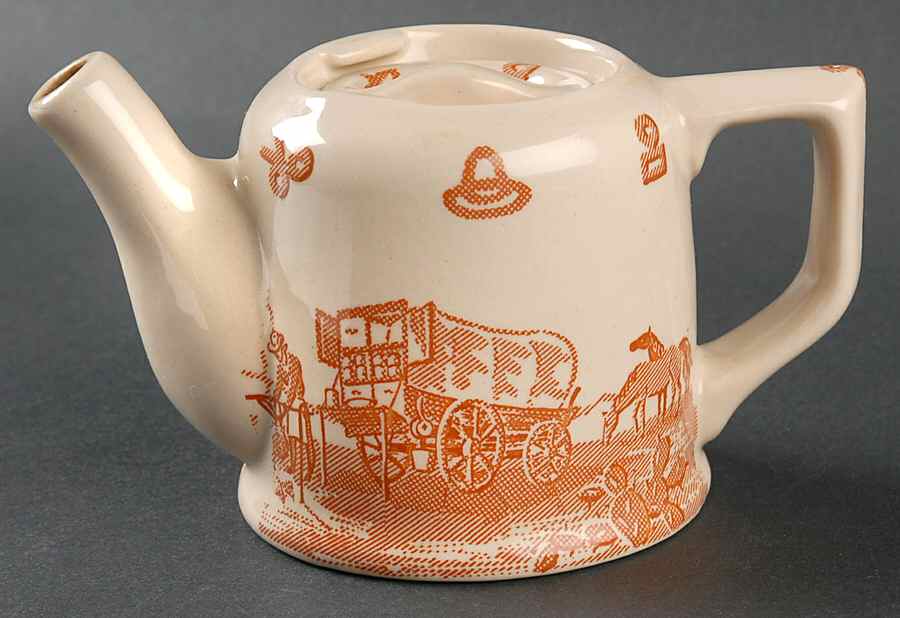 Chuck Wagon Individual Coffee Pot & Lid by Wallace (American)-1