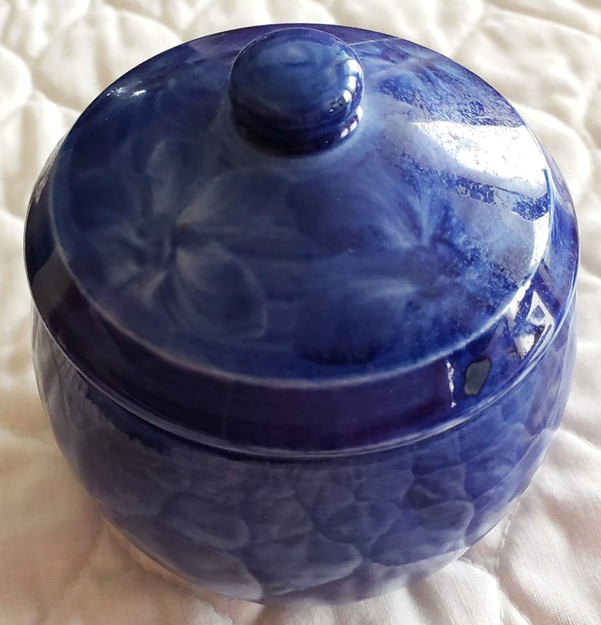 Dahlia Sugar Bowl & Lid by Wallace (American)-1