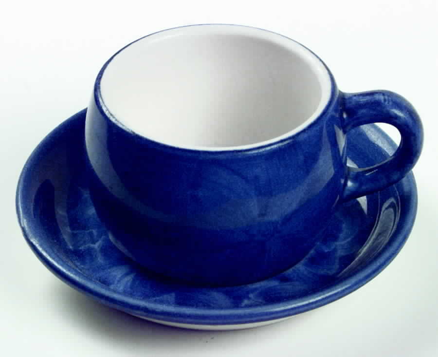 Dahlia Flat Cup & Saucer Set by Wallace (American)-1