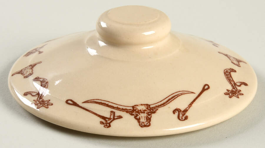 El Rancho Lid for Sugar Bowl by Wallace (American)-1