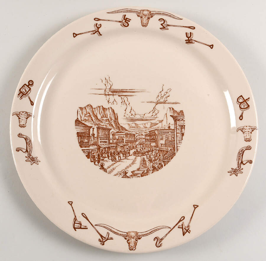 El Rancho 13" Chop Plate (Round Platter) by Wallace (American)-1