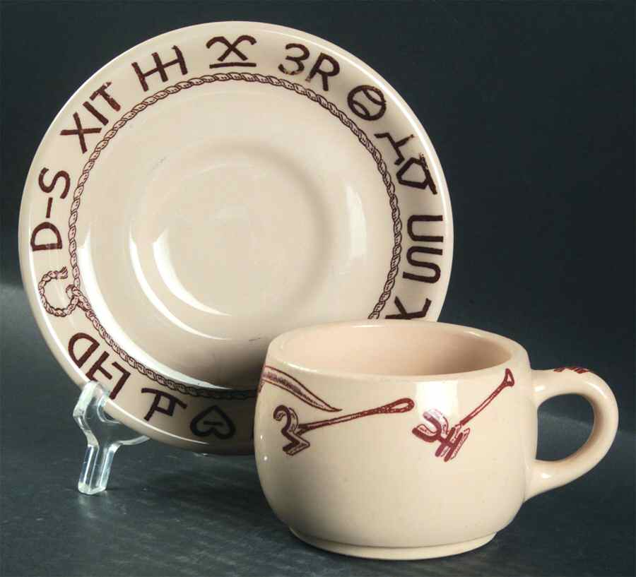 El Rancho Flat Cup & Saucer Set by Wallace (American)-1
