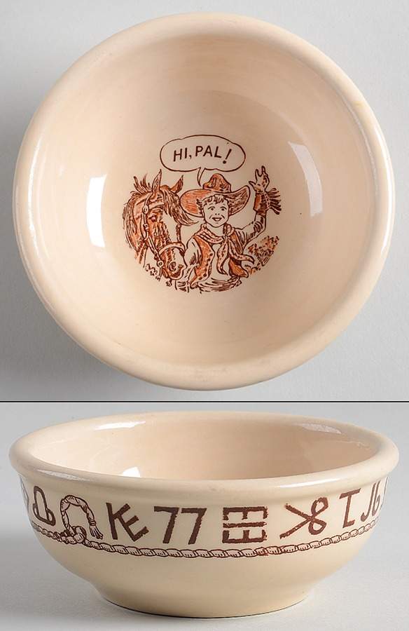 Little Buckaroo Child's Bowl by Wallace (American)-1