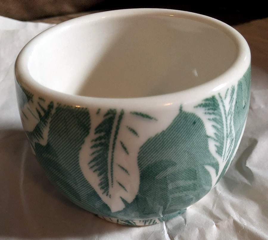 Palm Green (USA) Open Sugar Bowl by Wallace (American)-1