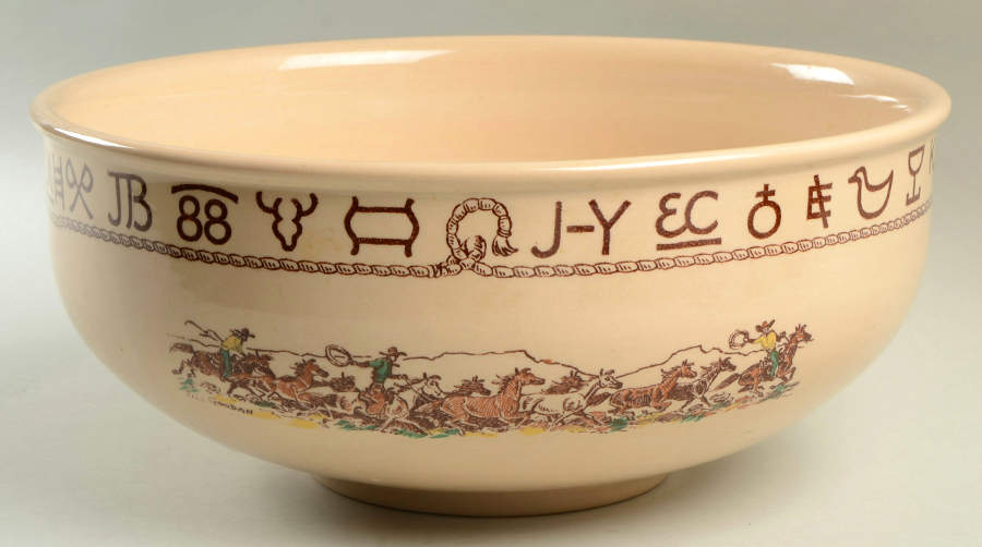 Rodeo 12" Large Salad Serving Bowl by Wallace (American)-1