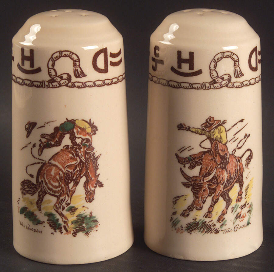 Rodeo Oversized Salt & Pepper Set by Wallace (American)-1