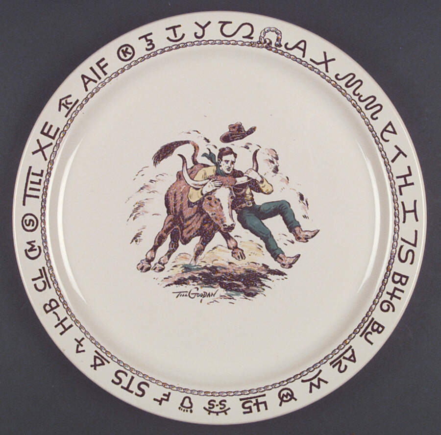 Rodeo 13" Chop Plate (Round Platter) by Wallace (American)-1