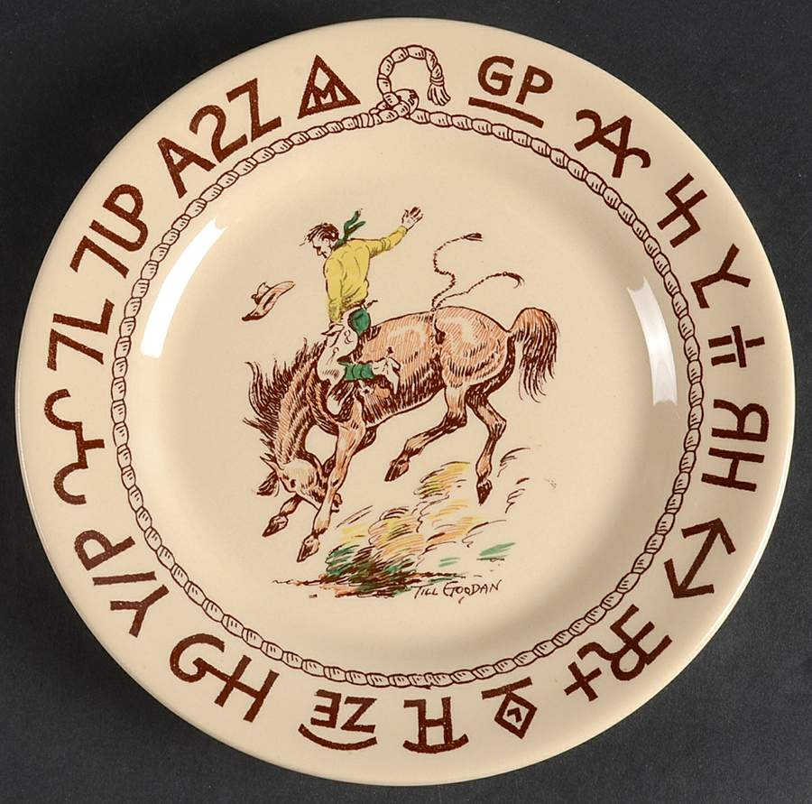 Rodeo Bread & Butter Plate by Wallace (American)-1