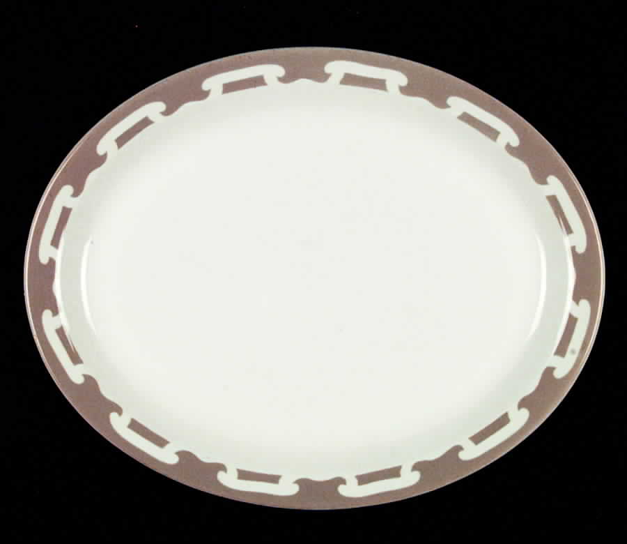 WAL3 14" Oval Serving Platter by Wallace (American)-1