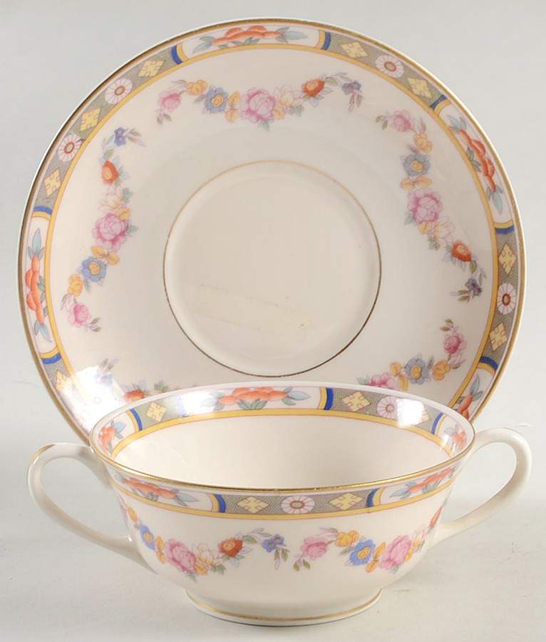 9294 Footed Cream Soup Bowl & Saucer Set by Warwick-1
