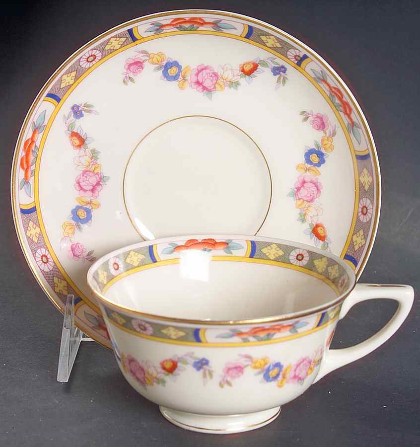 9294 Footed Cup & Saucer Set by Warwick-1