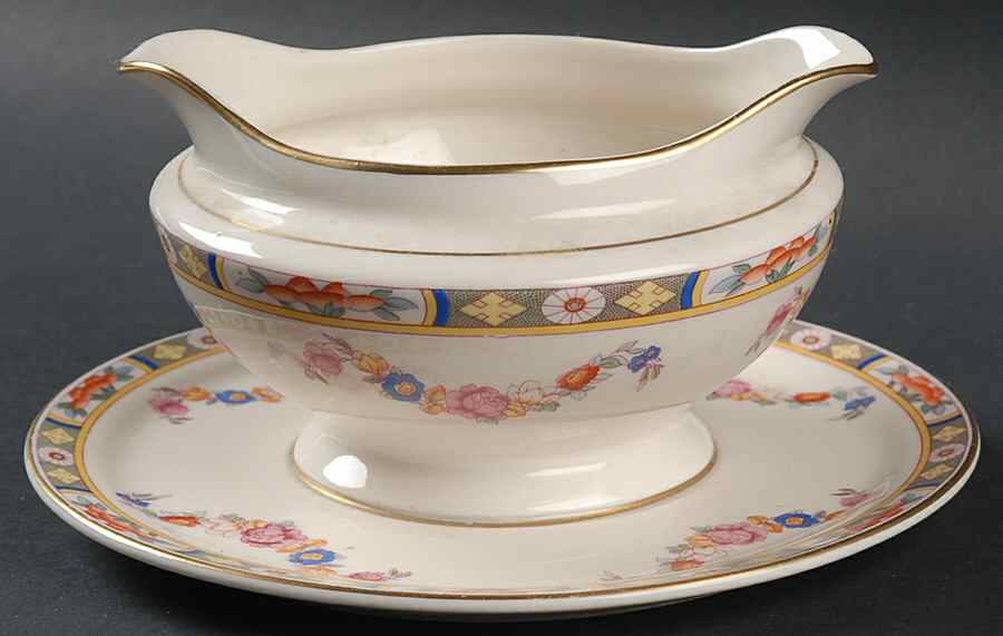 9294 Gravy Boat with Attached Underplate by Warwick-1