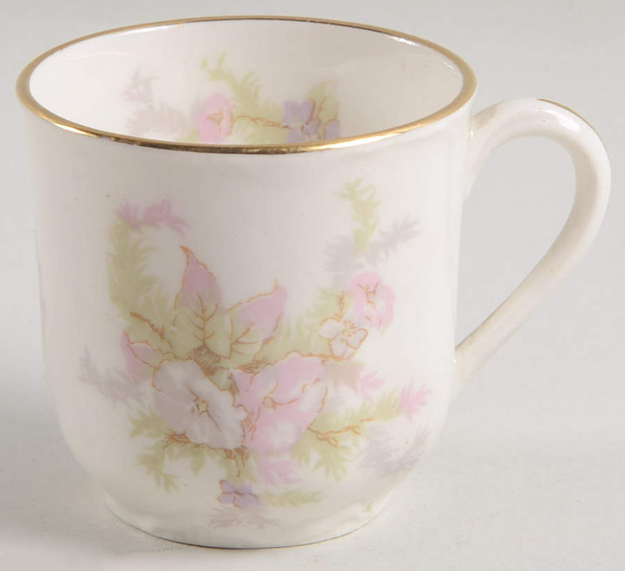 Apple Blossom (Thin Gold Trim) Flat Demitasse Cup by Warwick-1