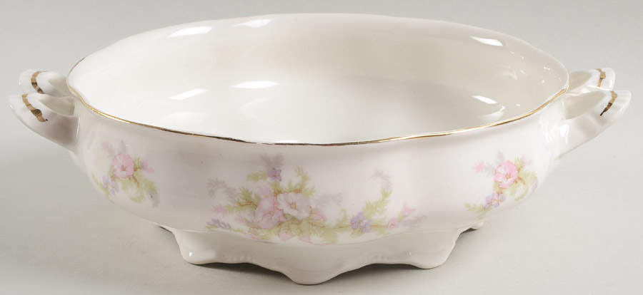 Apple Blossom (Thin Gold Trim) Round Vegetable No Lid by Warwick-1