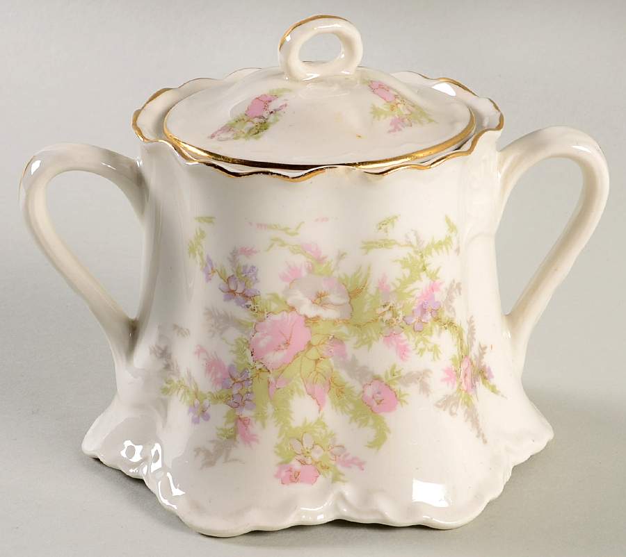 Apple Blossom (Thin Gold Trim) Sugar Bowl & Lid by Warwick-1