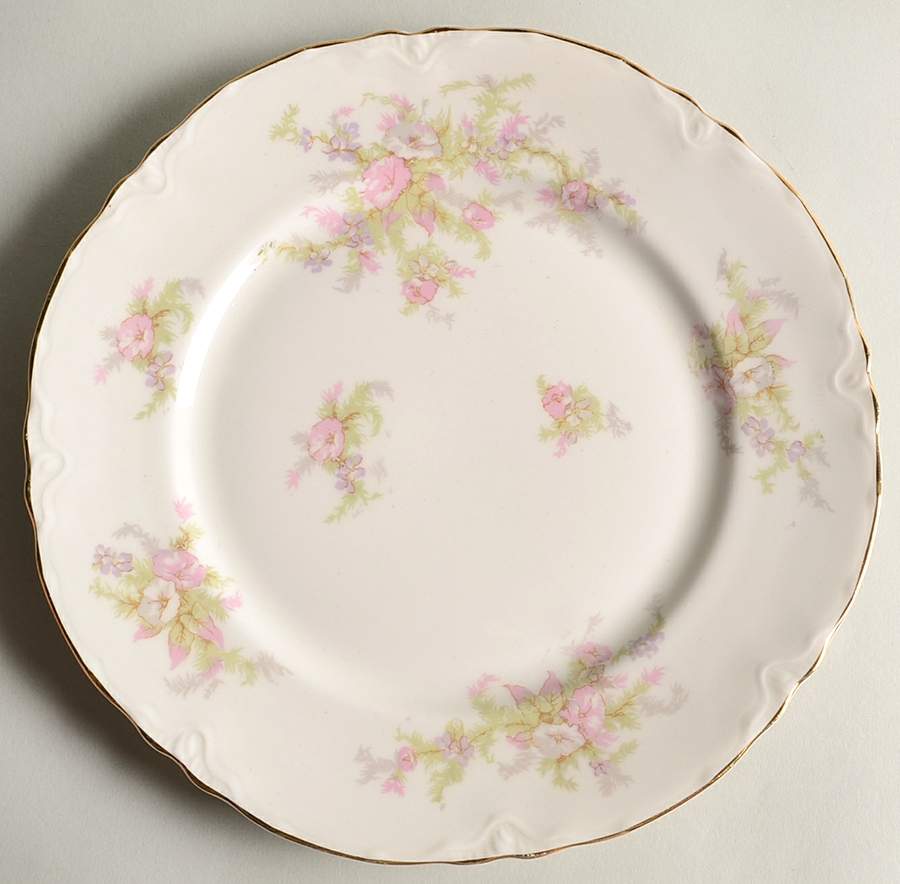 Apple Blossom (Thin Gold Trim) Luncheon Plate by Warwick-1