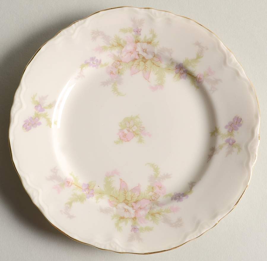 Apple Blossom (Thin Gold Trim) Bread & Butter Plate by Warwick-1