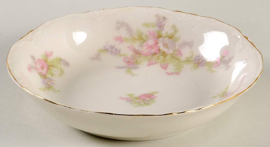 Apple Blossom (Thin Gold Trim) Fruit/Dessert (Sauce) Bowl by Warwick-1