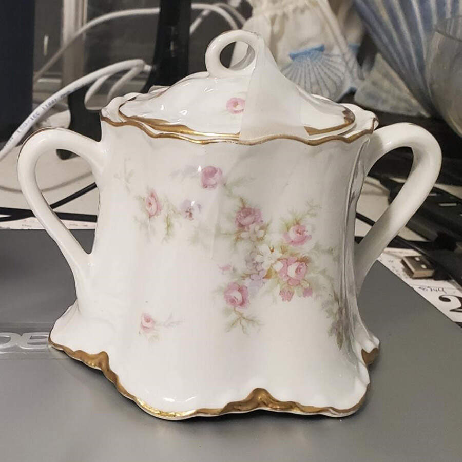 Avon Rose Sugar Bowl & Lid by Warwick-1