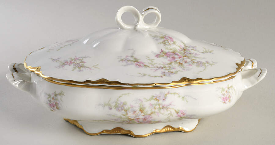 Avon Rose Oval Covered Vegetable by Warwick-1