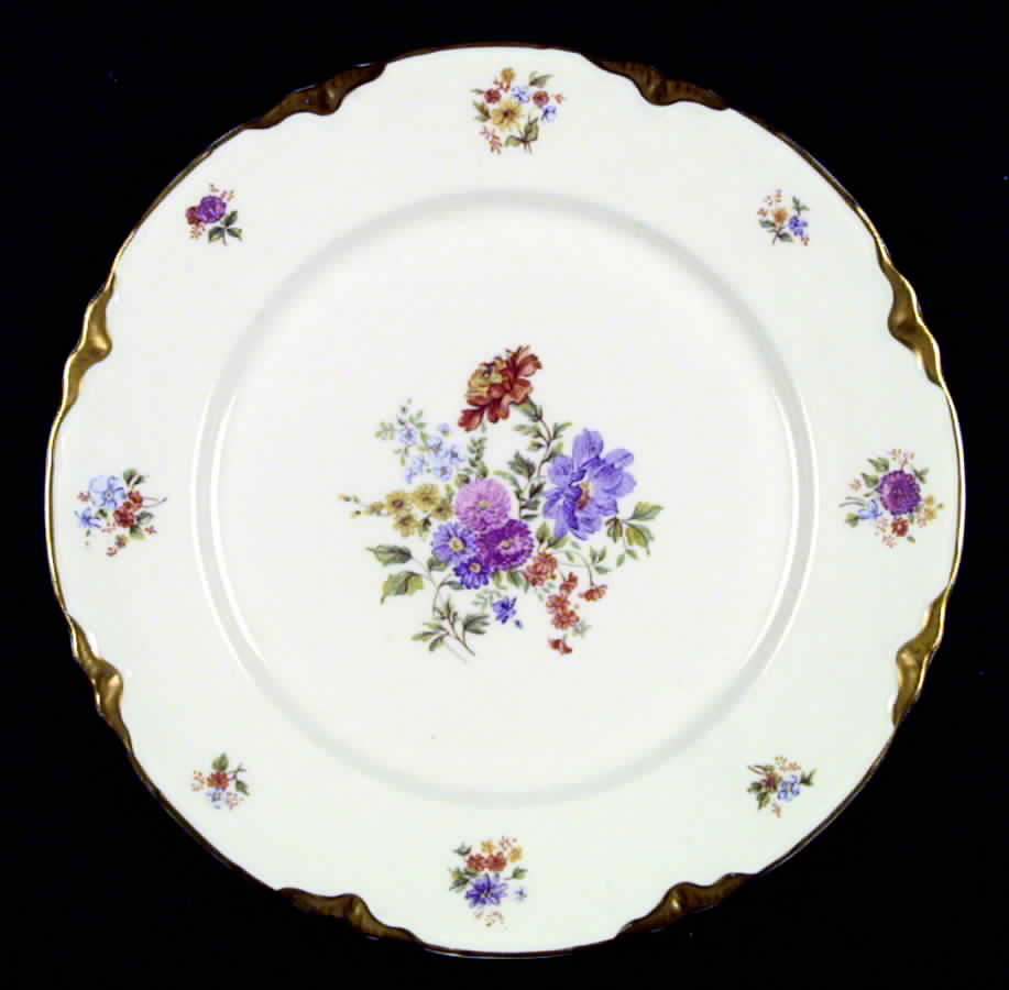 Bouquet Dresden (Scalloped) Dinner Plate by Warwick-1
