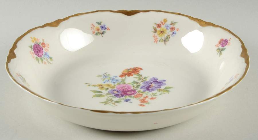 Bouquet Dresden (Scalloped) Coupe Soup Bowl by Warwick-1