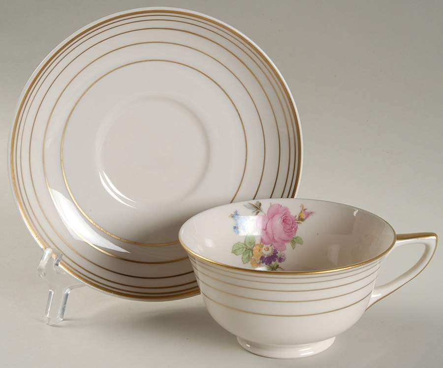 D9336 Footed Cup & Saucer Set by Warwick-1