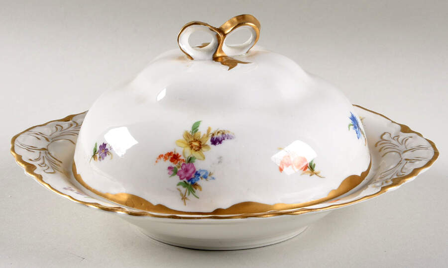 Dresden Round Covered Butter by Warwick-1