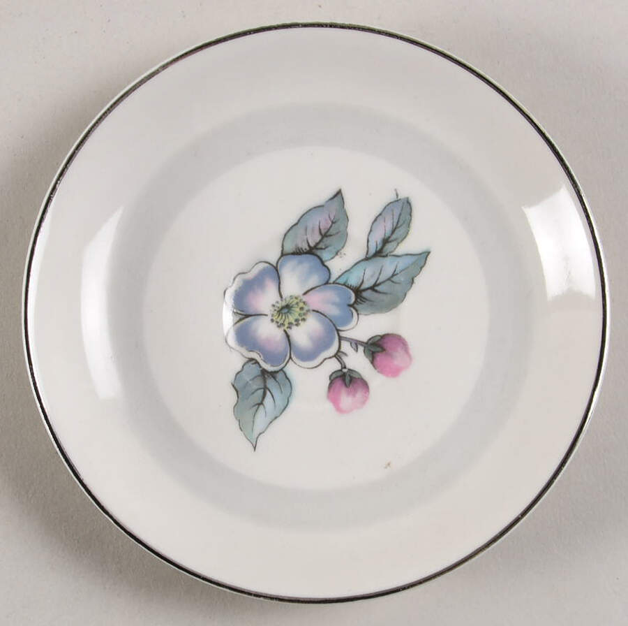Gray Blossom Saucer for Demitasse Cup by Warwick-1