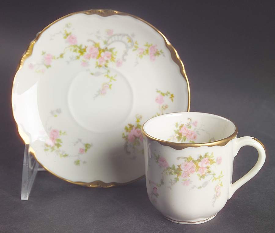 June Bride Flat Demitasse Cup & Saucer Set by Warwick-1