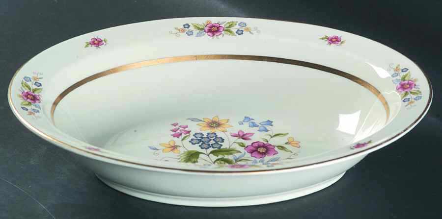 Maytime 10" Oval Vegetable Bowl by Warwick-1