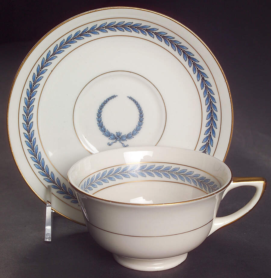Neo Classic Blue (9566, Smooth) Flat Cup & Saucer Set by Warwick-1