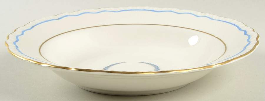Neo Classic Blue (Scallop. Gold) Rim Soup Bowl by Warwick-1