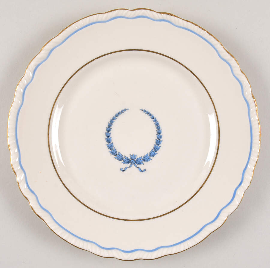 Neo Classic Blue (Scallop. Gold) Luncheon Plate by Warwick-1
