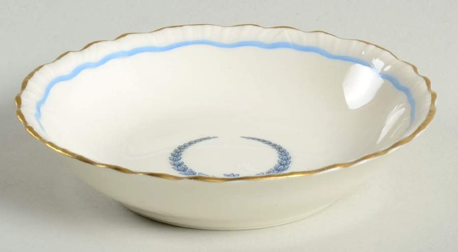 Neo Classic Blue (Scallop. Gold) Fruit/Dessert (Sauce) Bowl by Warwick-1