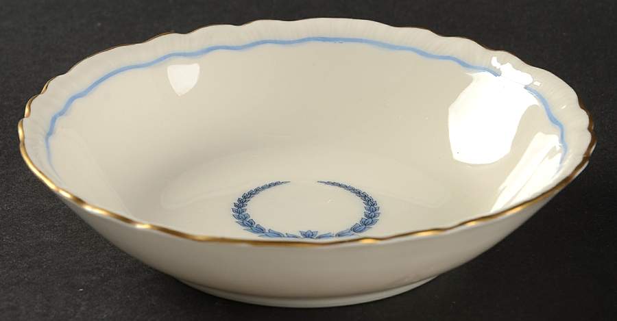 Neo Classic Blue (Scallop. Gold) Fruit/Dessert (Sauce) Bowl by Warwick-1