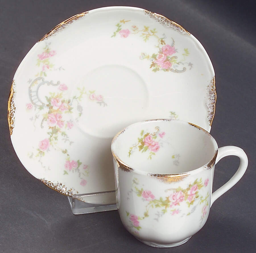 Old Abbey Flat Demitasse Cup & Saucer Set by Warwick-1