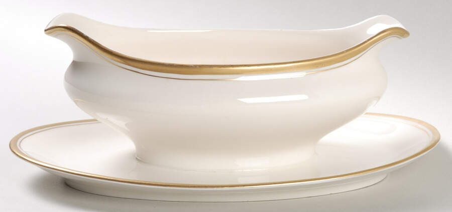 Regency Gravy Boat with Attached Underplate by Warwick-1