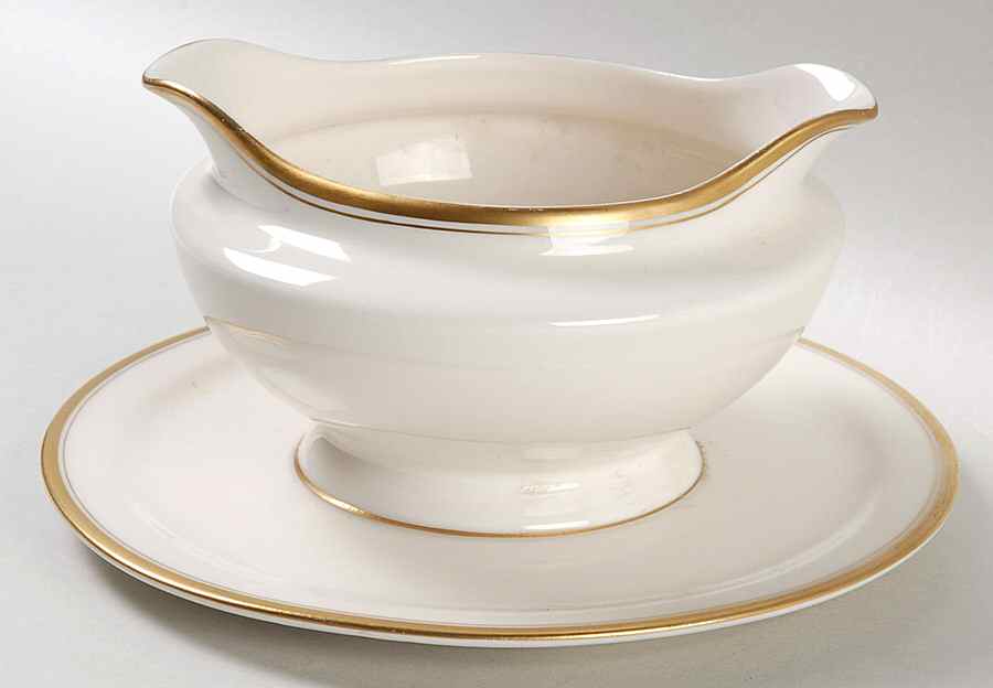 Regency Gravy Boat with Attached Underplate by Warwick-1